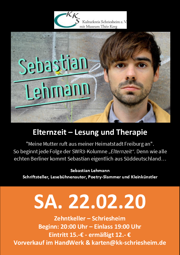 Plakat "Elternzeit" mit Sebastian Lehmann